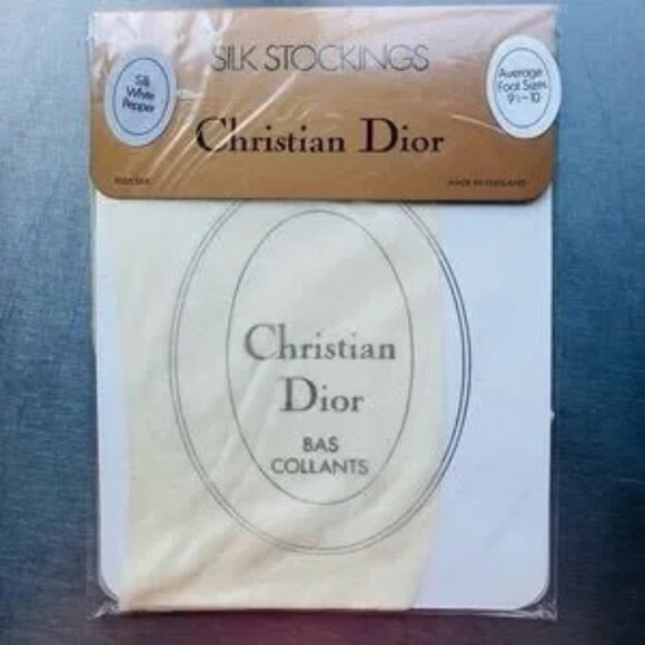 NWT Vintage Christian Dior 100% Silk Stockings Unopened - Size 9 1/2 - 10 - Picture 5 of 8